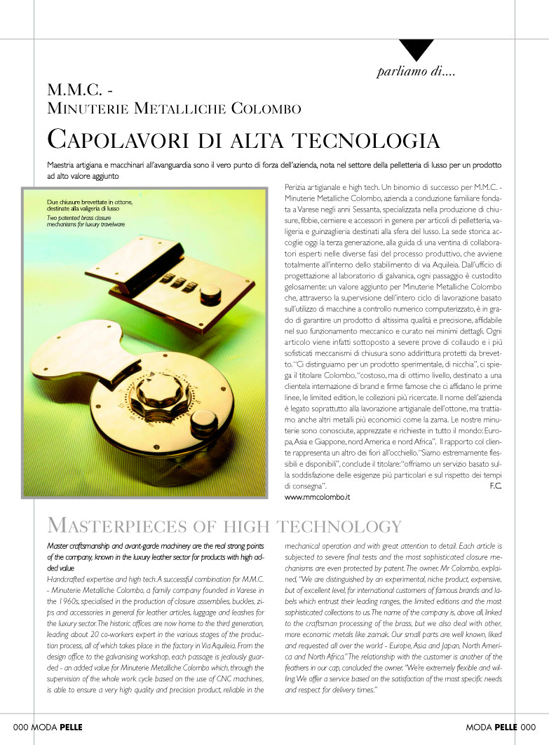 Masterpieces of high technology | MMC COLOMBO