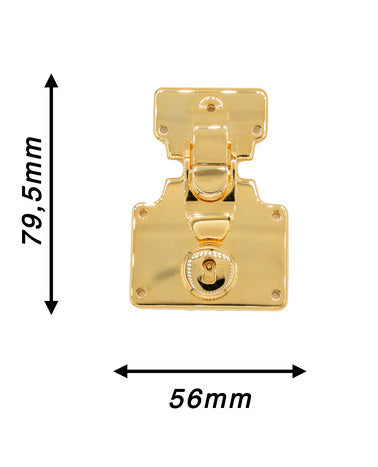 Solid brass clipper closure for luxury trunk | MMC COLOMBO