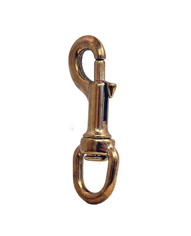 Brass snap hook for dog leashes and leather goods | MMC COLOMBO