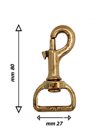 Brass snap hook for dog leashes and leather goods | MMC COLOMBO