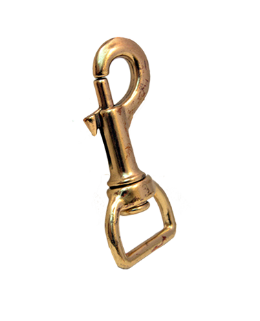 Brass snap hook for dog leashes and leather goods | MMC COLOMBO