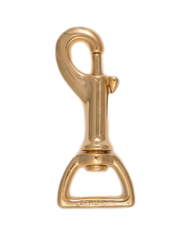 Brass snap hook for dog leashes and leather goods | MMC COLOMBO