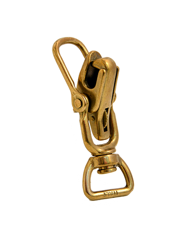 Brass snap hook for dog leashes and leather goods | MMC COLOMBO
