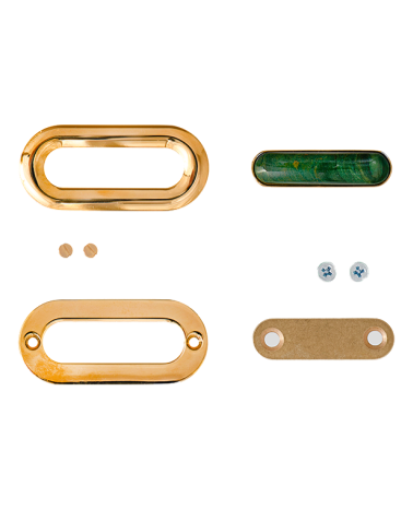 Turn lock for bag with cabochon African jade | MMC COLOMBO