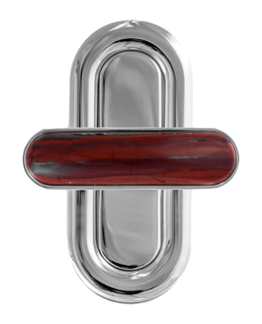 Turn lock for bag with cabochon rainbow jasper | MMC COLOMBO