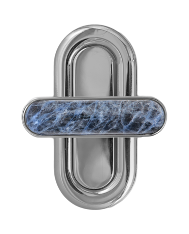 Turn lock for bag with cabochon sodalite | MMC COLOMBO
