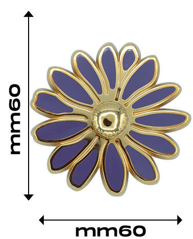 Margherita flower closure in solid brass for leather bags | MMC COLOMBO