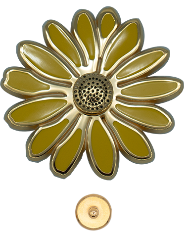 Margherita flower closure in solid brass for leather bags | MMC COLOMBO