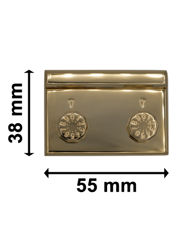 Solid brass combination lock for leather goods | MMC COLOMBO
