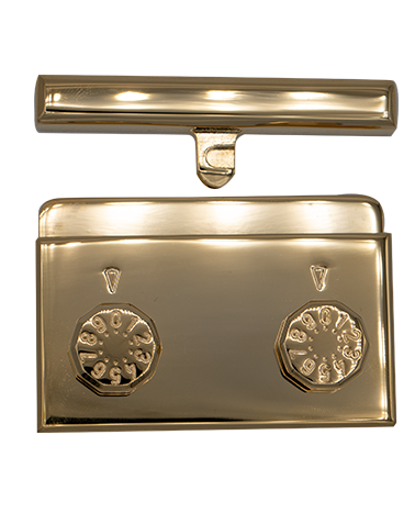 Solid brass combination lock for leather goods | MMC COLOMBO