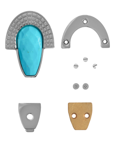Closure for handbag with faceted magnesite | MMC COLOMBO