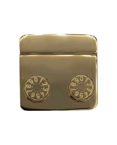 Solid brass combination lock for luxury leather goods | MMC COLOMBO