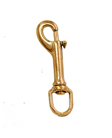 Brass snap hook for dog leashes and leather goods | MMC COLOMBO