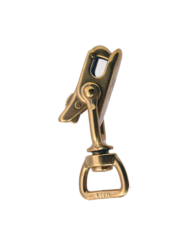 Brass snap hook for dog leashes and leather goods | MMC COLOMBO