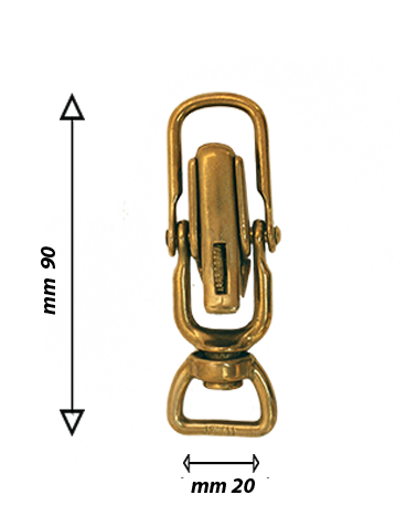 Brass snap hook for dog leashes and leather goods | MMC COLOMBO