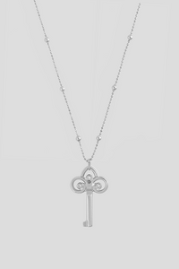 Necklace with Liberty Key pendant in gold plated brass | MMC COLOMBO