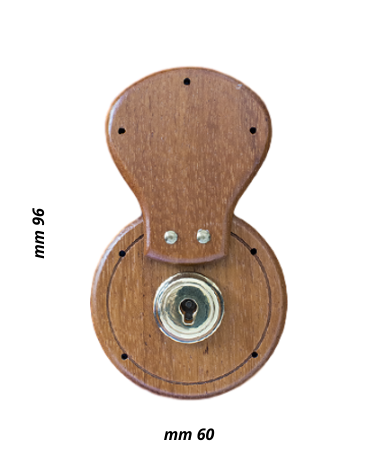 Wood covered key lock for leather goods | MMC COLOMBO