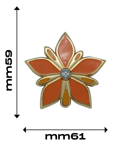 Lotus flower closure in solid brass for leather bags | MMC COLOMBO