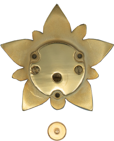 Lotus flower closure in solid brass for leather bags | MMC COLOMBO