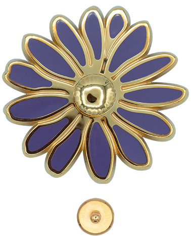 Margherita flower closure in solid brass for leather bags | MMC COLOMBO