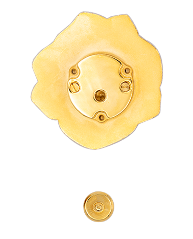 Rosa flower closure in solid brass for leather bags | MMC COLOMBO