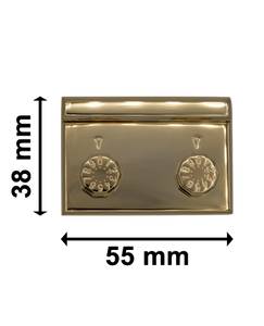 Solid brass combination lock for leather goods | MMC COLOMBO
