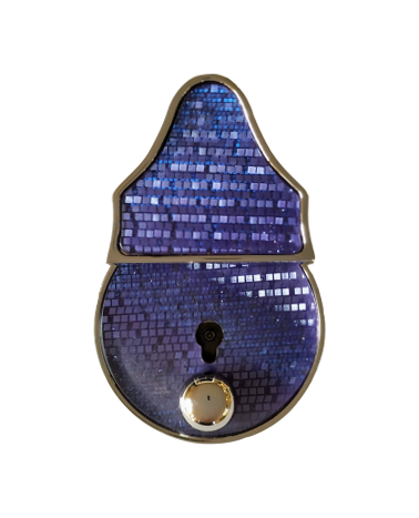 Key lock for handbag with resin electric blue | MMC COLOMBO