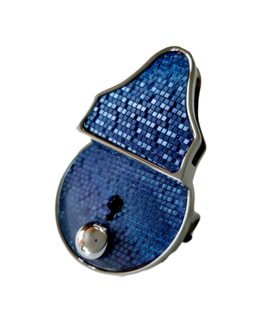 Key lock for handbag with resin electric blue | MMC COLOMBO