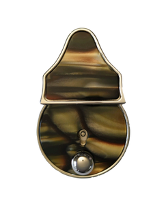 Key lock for handbag with resin dark mother of pearl | MMC COLOMBO