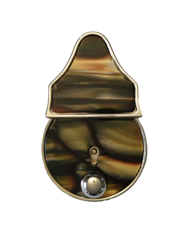 Key lock for handbag with resin dark mother of pearl | MMC COLOMBO