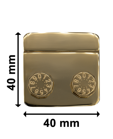 Solid brass combination lock for hard sided bag, jewel box and  watch box | MMC COLOMBO