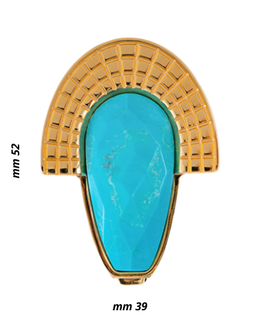 Closure for handbag with faceted magnesite | MMC COLOMBO