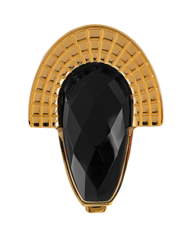 Closure for handbag with faceted onyx | MMC COLOMBO