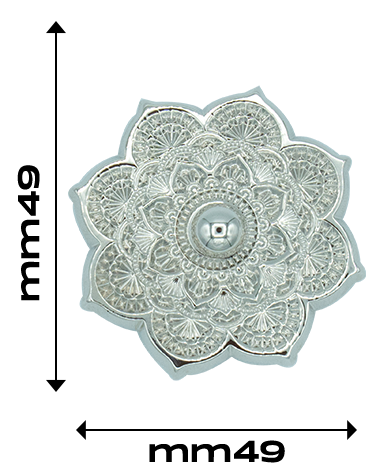Mandala design closure in solid brass for leather bags | MMC COLOMBO