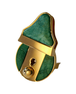Key lock for handbag with malachite inserts | MMC COLOMBO
