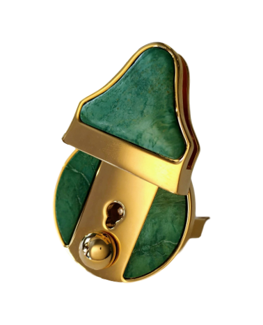 Key lock for handbag with malachite inserts | MMC COLOMBO